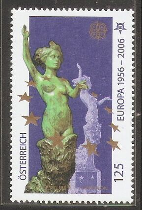 2006奥地利邮票,欧罗巴(裸体女神雕塑),1全(大图展示)