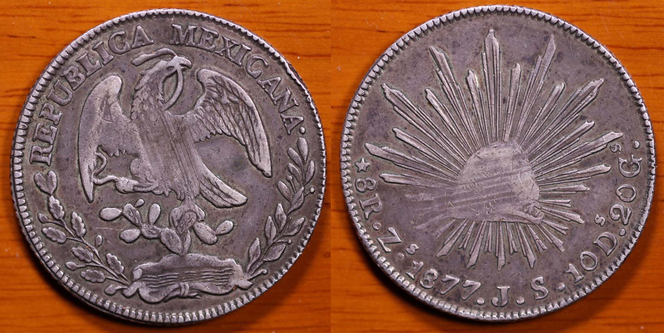 墨西哥银币鹰洋 1877(大图展示)