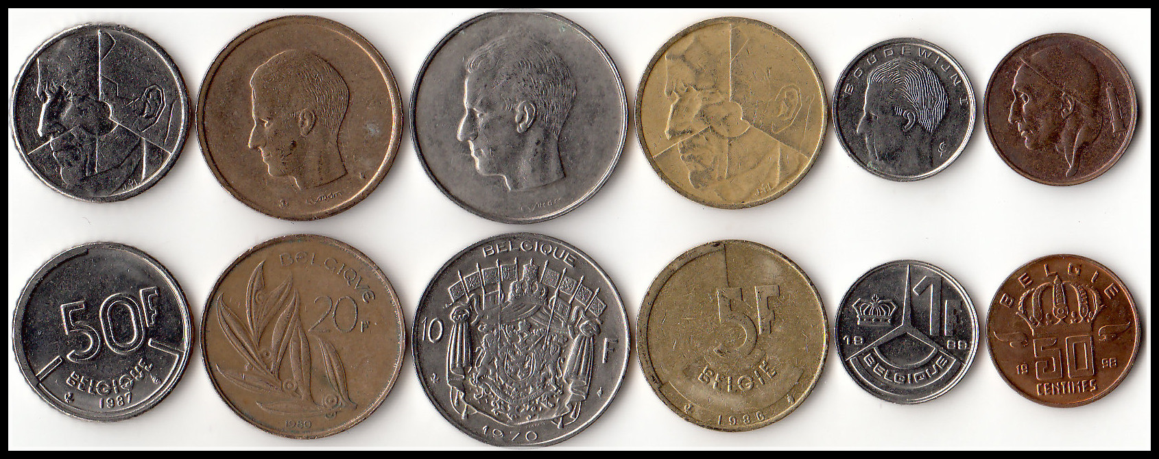 比利时6枚一套硬币 套币(大图展示)
