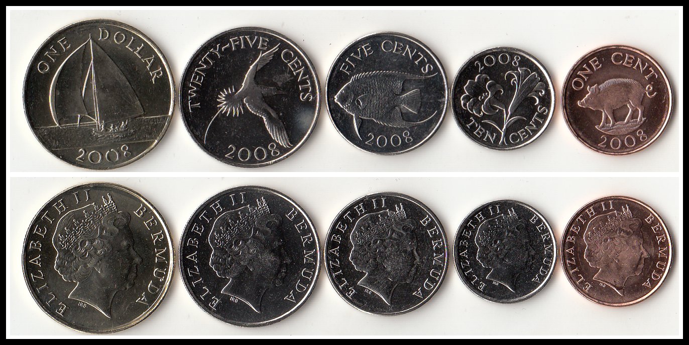 百慕大5枚一套硬币 套币(大图展示)