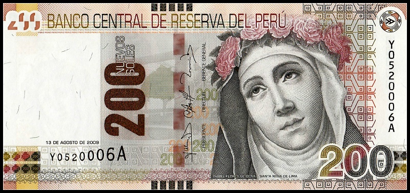 秘鲁200新索尔 ya字冠 2009年版 中邮网[集邮/钱币/邮票/金银币/收藏