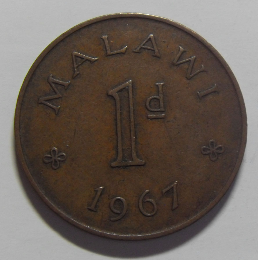 马拉维 1967年 1便士 ,铜币(大图展示)