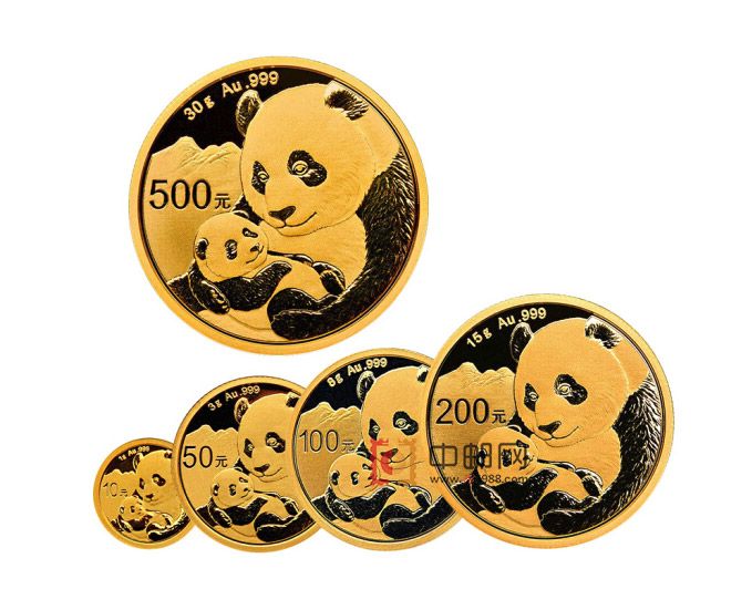 2019年熊猫普制金币套装(5枚) 中邮网[集邮\/钱