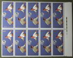 中国邮票 T2   杂技   6-4  顶坛（10联带色标）合售